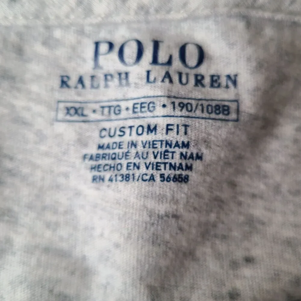 Polo Ralph Lauren Custom Fit T-Shirt Mens XXL Gray Long Sleeve Pony Logo Cotton